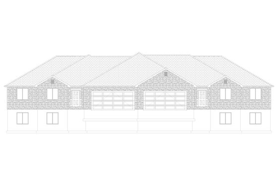 Exterior - Front Elevation 3 for Traditional House Plan #1060-204 - 6 bed, 4 bath