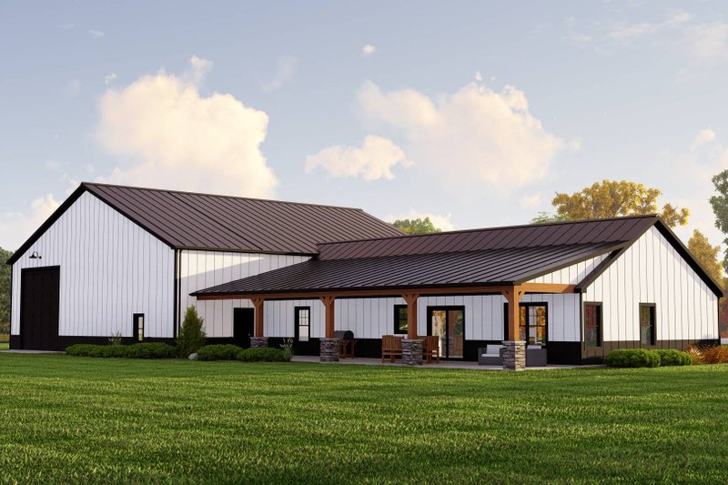 Home Plan - Exterior - Rear Elevation 1 for Country House Plan #1064-161 - 3 bed, 2 bath