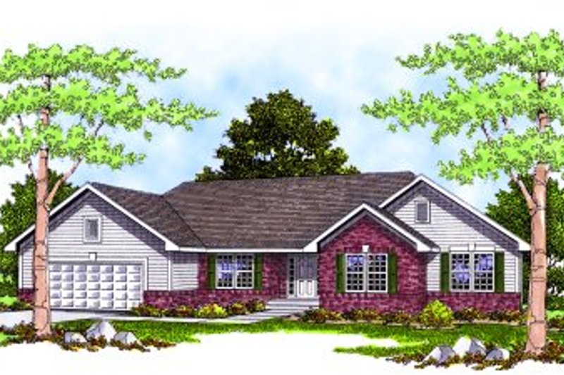 Traditional Style House Plan - 3 Beds 2.5 Baths 1859 Sq/Ft Plan #70-273