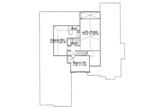 Floor Plan - Upper Floor for Traditional House Plan #31-129 - 4 bed, 3.5 bath