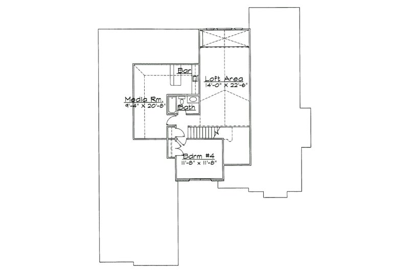 Dream House Plan - Floor Plan - Upper Floor for Traditional House Plan #31-129 - 4 bed, 3.5 bath