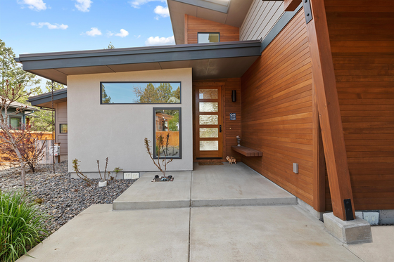 Exterior - Front Elevation 4 for Modern House Plan #1099-12 - 3 bed, 3 bath