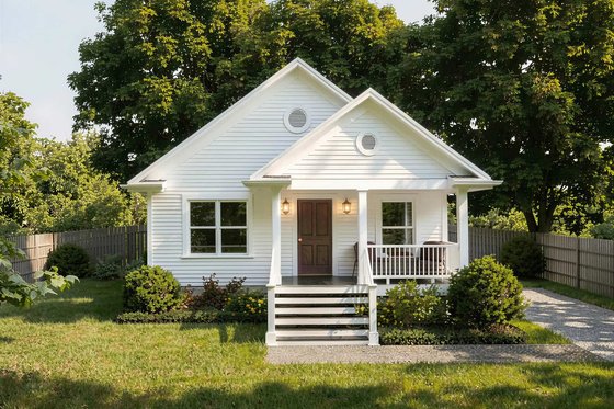 Exterior - Front Elevation 3 for Bungalow House Plan #79-116 - 3 bed, 2 bath