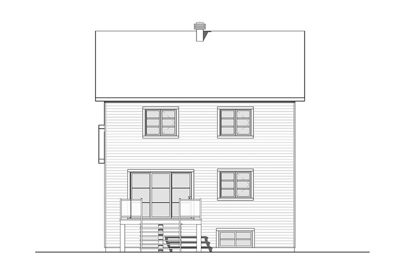 Home Plan - Exterior - Rear Elevation for Craftsman House Plan #23-2643 - 3 bed, 1.5 bath