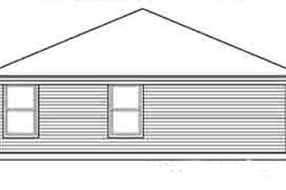 Exterior - Rear Elevation for Traditional House Plan #84-296 - 3 bed, 2 bath