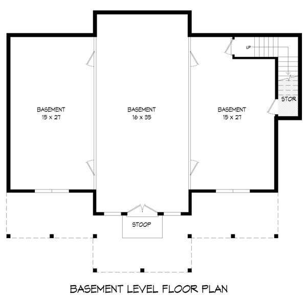 Southern Floor Plan - Lower Floor Plan #932-945