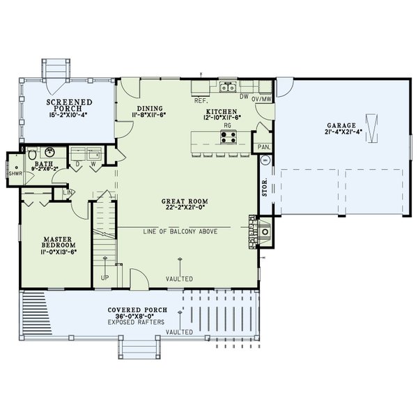 House Blueprint - Country Floor Plan - Main Floor Plan #17-3450