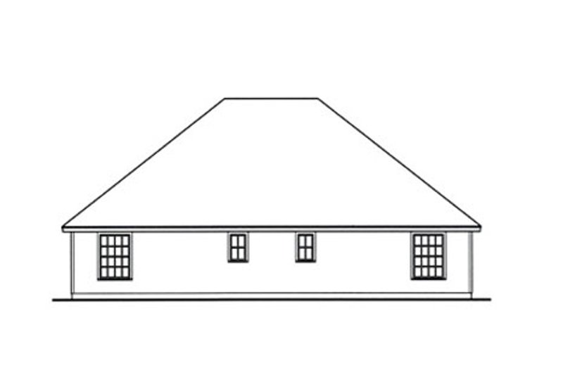 Dream House Plan - Exterior - Rear Elevation for Country House Plan #42-376 - 2 bed, 2 bath