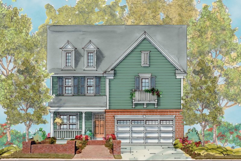 Home Plan - Traditional Exterior - Front Elevation Plan #20-1848