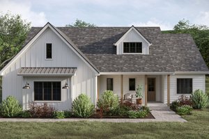 Exterior - Front Elevation 3 for Farmhouse House Plan #455-736 - 3 bed, 2.5 bath