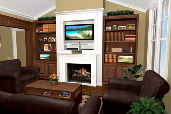 Interior - Family Room 1 for Craftsman House Plan #21-364 - 3 bed, 2 bath