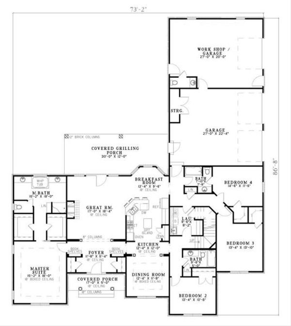 Home Plan - European Floor Plan - Main Floor Plan #17-649