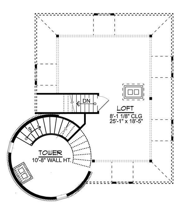 European Floor Plan - Upper Floor Plan #1064-322