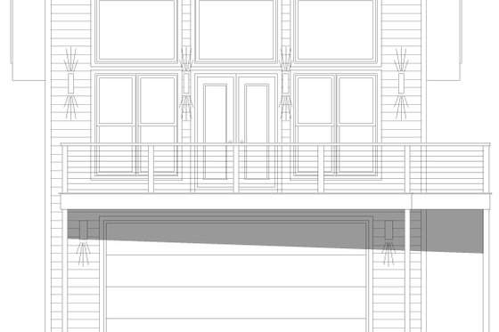Exterior - Front Elevation 3 for Southern House Plan #932-1294 - 3 bed, 2 bath