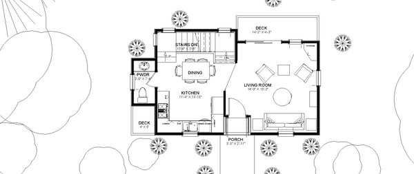 Craftsman Floor Plan - Main Floor Plan #921-34