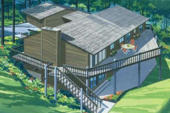Exterior - Front Elevation for Bungalow House Plan #320-294 - 3 bed, 3 bath