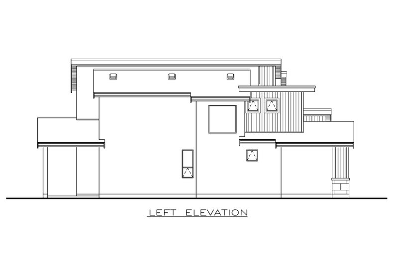 House Blueprint - Exterior - Other Elevation for Contemporary House Plan #1100-97 - 3 bed, 2.5 bath