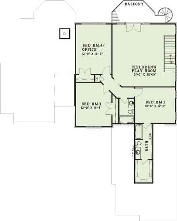Home Plan - European Floor Plan - Upper Floor Plan #17-2722