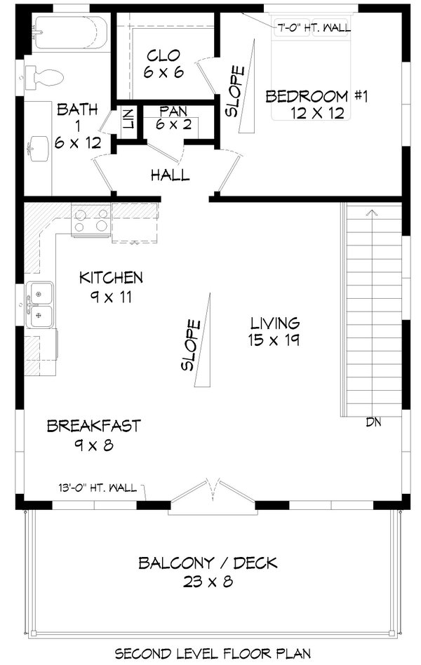 House Blueprint - Contemporary Floor Plan - Main Floor Plan #932-1395