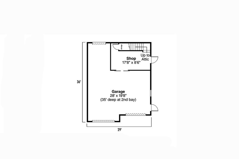 Home Plan - Floor Plan - Other Floor 1 for Cabin House Plan #124-456 - 3 bed, 2 bath