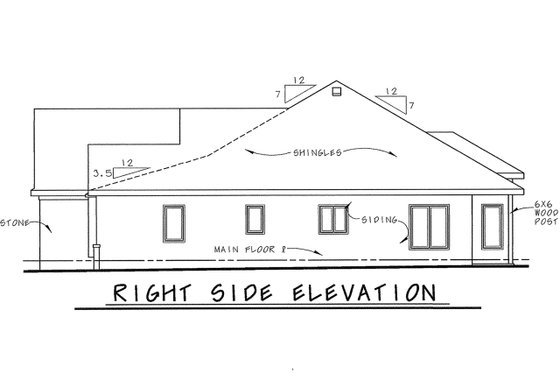 Exterior - Other Elevation 2 for European House Plan #20-1614 - 2 bed, 2 bath