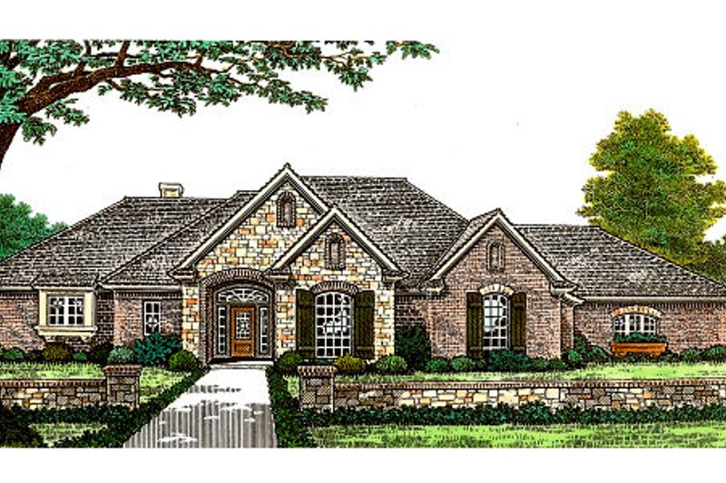 Architectural House Design - European Exterior - Front Elevation Plan #310-309