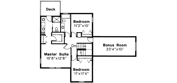 Architectural House Design - Traditional Floor Plan - Upper Floor Plan #124-180