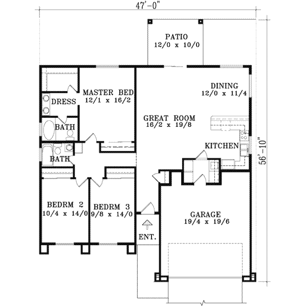 Floor Plan - Main Floor Plan #1-1262