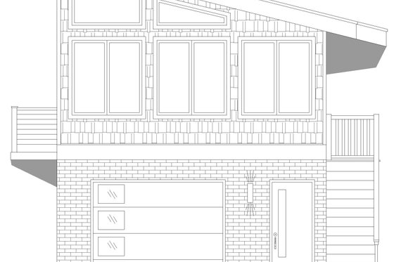 Exterior - Other Elevation 1 for Modern House Plan #932-390, 0 bath
