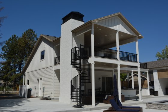 Exterior - Rear Elevation 1 for Traditional House Plan #1060-76 - 1 bed, 2.5 bath