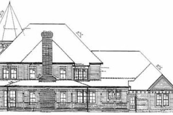 Exterior - Rear Elevation for Victorian House Plan #72-372 - 4 bed, 6 bath