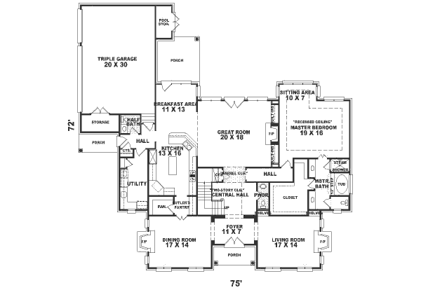 European Floor Plan - Main Floor Plan #81-397