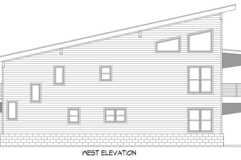 House Blueprint - Exterior - Other Elevation 1 for Contemporary House Plan #932-934 - 4 bed, 3.5 bath