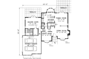 European Style House Plan - 4 Beds 2.5 Baths 1740 Sq/Ft Plan #3-141 