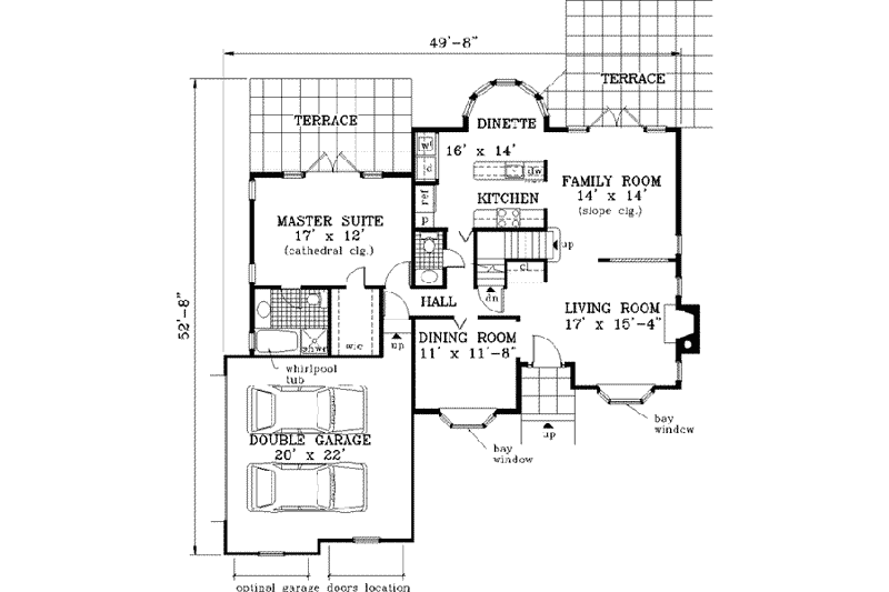 Dream House Plan - Floor Plan - Main Floor for Traditional House Plan #3-141 - 4 bed, 2.5 bath