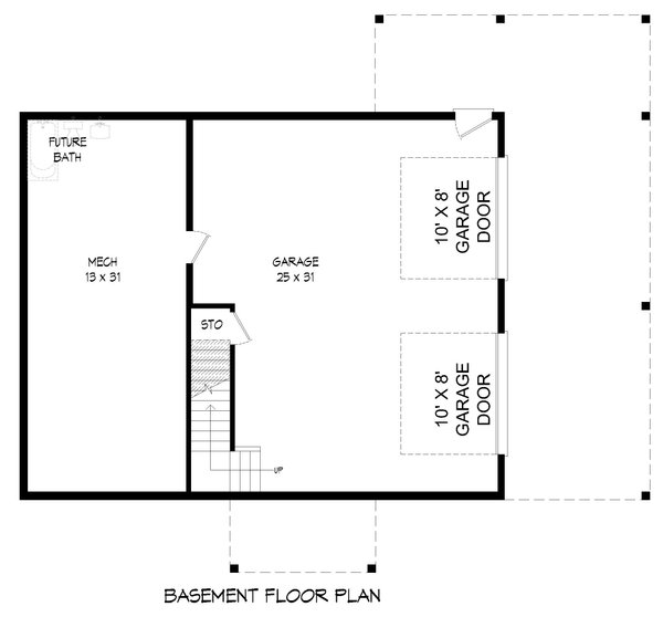 Traditional Floor Plan - Lower Floor Plan #932-434