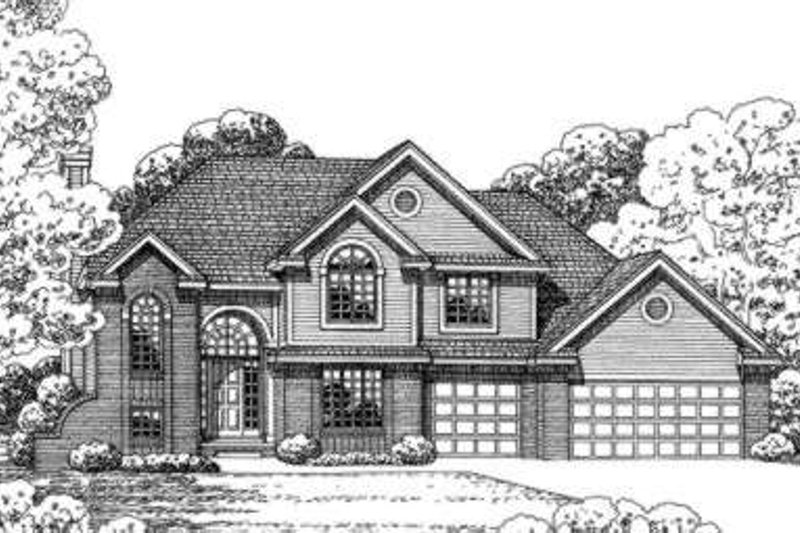House Blueprint - Traditional Exterior - Front Elevation Plan #20-1648