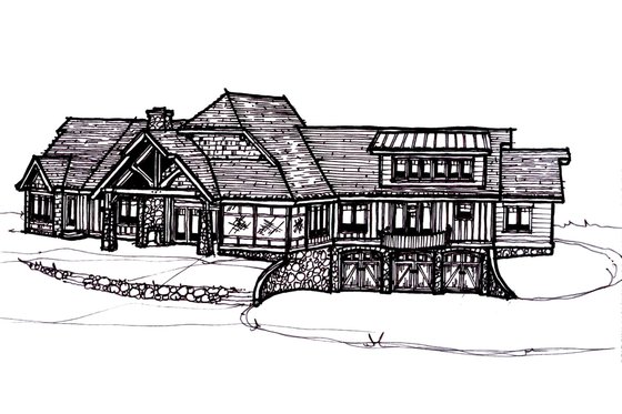 Exterior - Front Elevation 6 for Craftsman House Plan #921-4 - 3 bed, 4 bath