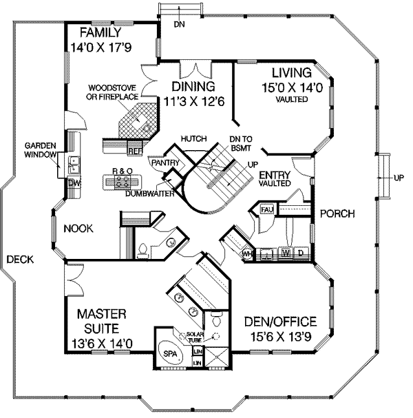 Architectural House Design - Country Floor Plan - Main Floor Plan #60-517