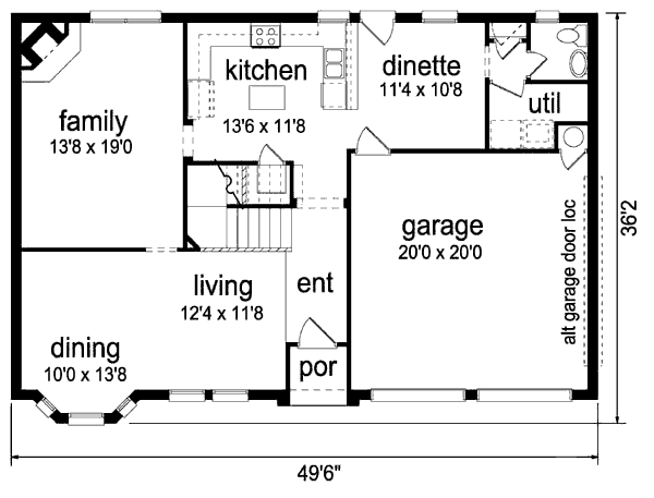European Floor Plan - Main Floor Plan #84-319