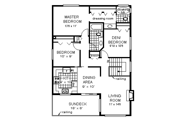 House Blueprint - European Floor Plan - Main Floor Plan #18-133