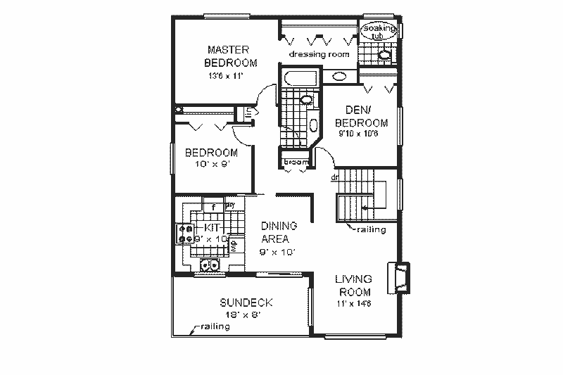 Dream House Plan - Floor Plan - Main Floor for European House Plan #18-133 - 3 bed, 2 bath