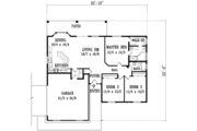 Adobe / Southwestern Style House Plan - 3 Beds 2 Baths 1504 Sq/Ft Plan #1-422 