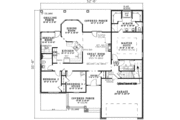 Traditional Style House Plan - 3 Beds 2 Baths 1710 Sq/Ft Plan #17-2124 