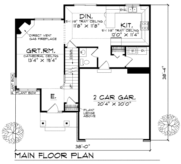 House Plan Design - Traditional Floor Plan - Main Floor Plan #70-146