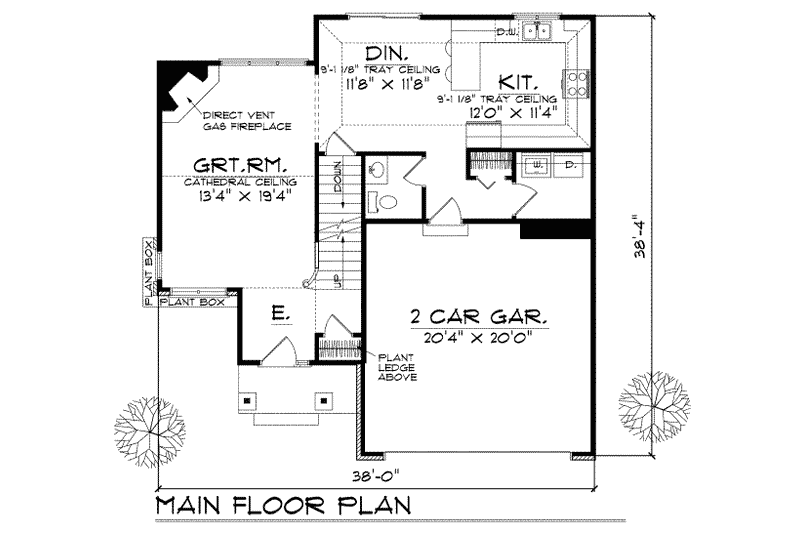Dream House Plan - Floor Plan - Main Floor for Traditional House Plan #70-146 - 3 bed, 2.5 bath