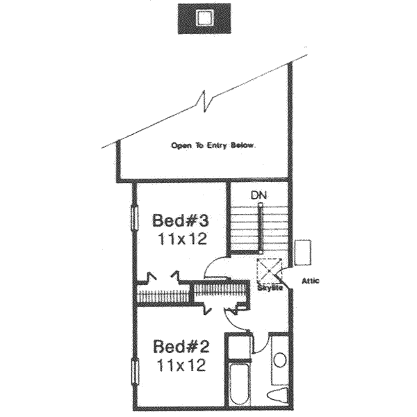 Traditional Floor Plan - Upper Floor Plan #310-456