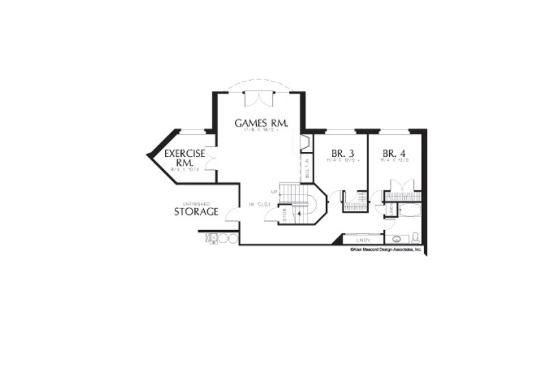 Architectural House Design - Floor Plan - Upper Floor House Plan #48-604 - 4 bed, 3.5 bath