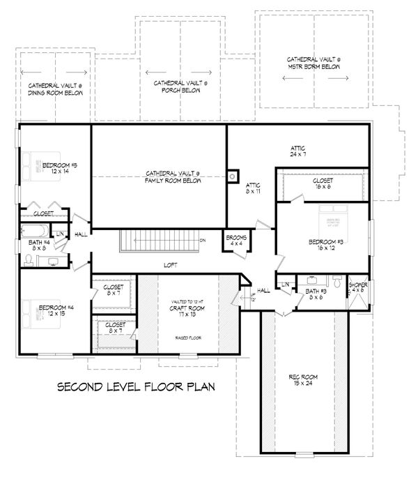 Architectural House Design - Country Floor Plan - Upper Floor Plan #932-122