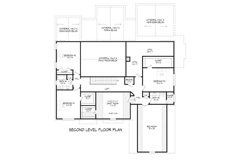 Dream House Plan - Floor Plan - Upper Floor for Country House Plan #932-122 - 5 bed, 4.5 bath